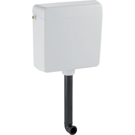 Geberit exposed cistern AP123, stop-and-go flush, for remote flush actuation