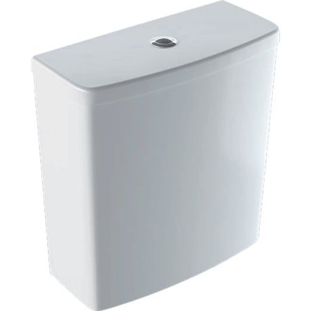 Geberit Selnova Square exposed cistern, close-coupled, dual flush, lateral water supply connection