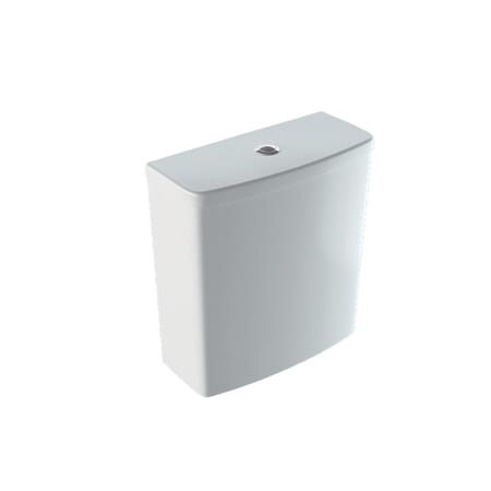 Geberit Selnova Square exposed cistern, close-coupled, dual flush, lateral water supply connection, for Rimfree