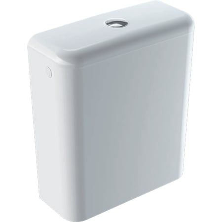 Geberit Smyle exposed cistern, close-coupled, dual flush, lateral water supply connection