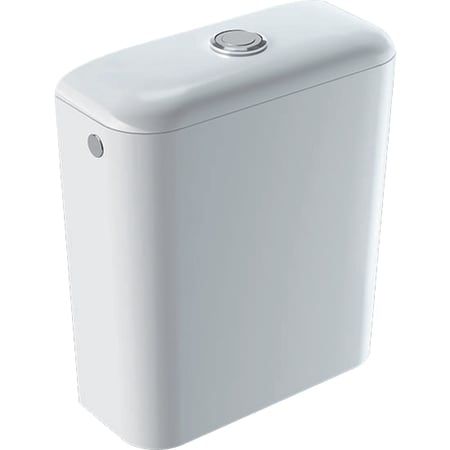 Geberit iCon exposed cistern, close-coupled, dual flush, lateral or bottom water supply connection