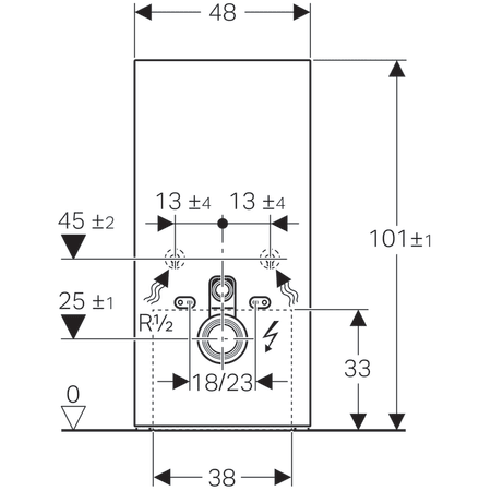 Geberit Monolith Plus sanitary module for wall-hung WC, 101 cm