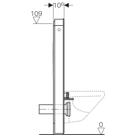 Geberit Monolith Plus sanitary module for wall-hung WC, 114 cm