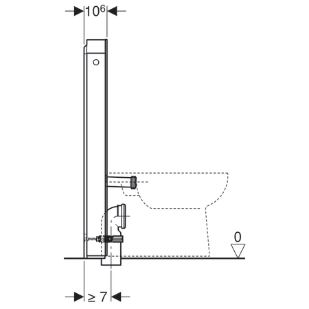 Geberit Monolith sanitary module for floor-standing WC, 101 cm