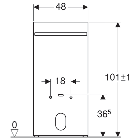 Geberit Monolith sanitary module for bidet, 101 cm, with towel rail